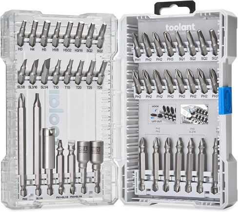 toolant Impact Driver Bit Set, Magnetic Screwdriver Bit Set, 1/4'' Hex S2 Steel Impact Driver Bit Set with Storage Box, 40-Piece in Saudi Arabia