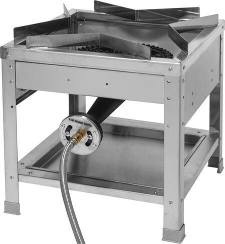 موقد بروبان فردي من الفولاذ المقاوم للصدأ - طباخ غاز خارجي مع منظم 20 رطل لكل بوصة مربعة، موقد بروبان محمول عالي الطاقة بقدرة 200000 وحدة حرارية بريطانية للطهي في الهواء الطلق، قلي الديك الرومي، غليان المأكولات البحرية والمزيد in Kuwait