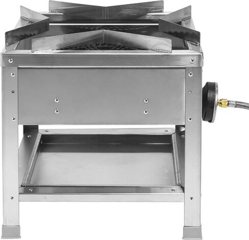 موقد بروبان فردي من الفولاذ المقاوم للصدأ - طباخ غاز خارجي مع منظم 20 رطل لكل بوصة مربعة، موقد بروبان محمول عالي الطاقة بقدرة 200000 وحدة حرارية بريطانية للطهي في الهواء الطلق، قلي الديك الرومي، غليان المأكولات البحرية والمزيد in Kuwait