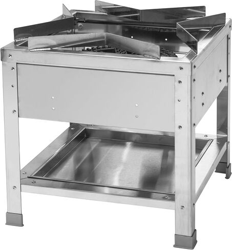 موقد بروبان فردي من الفولاذ المقاوم للصدأ - طباخ غاز خارجي مع منظم 20 رطل لكل بوصة مربعة، موقد بروبان محمول عالي الطاقة بقدرة 200000 وحدة حرارية بريطانية للطهي في الهواء الطلق، قلي الديك الرومي، غليان المأكولات البحرية والمزيد in Kuwait