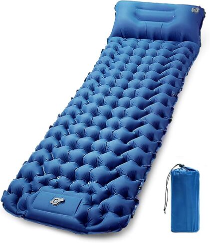 Camping Sleeping Pad, Extra Thick Ergonomic Camping Mattress with Built-in Pump, Lightweight and Compact for Backpacking, Hiking, Tent in Saudi Arabia