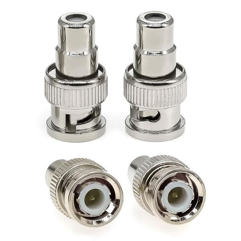 4 قطع محول BNC ذكر إلى RCA Femele Coax، محول وصلة BNC RCA موصل محول نحاسي لشاشة التلفزيون/كاميرا CCTV الأمنية/أنظمة المراقبة/أنظمة DVR in Kuwait