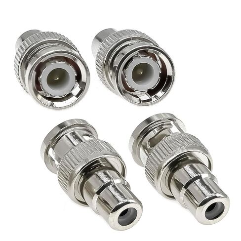 4 قطع محول BNC ذكر إلى RCA Femele Coax، محول وصلة BNC RCA موصل محول نحاسي لشاشة التلفزيون/كاميرا CCTV الأمنية/أنظمة المراقبة/أنظمة DVR in Kuwait
