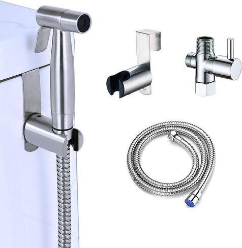 Bidet Sprayer for Toilet, Handheld Sprayer Kit, Hand Held Bidet, Cloth Diaper Sprayer Set Easy to Install in Saudi Arabia