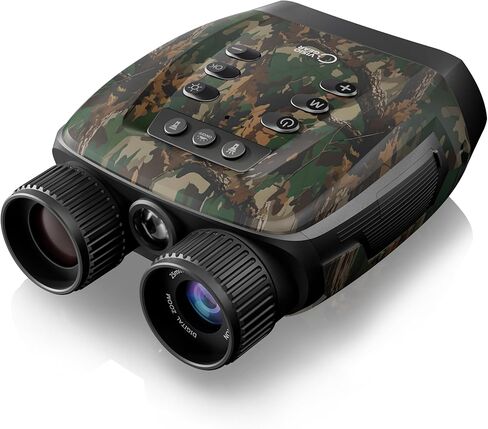 مناظير رؤية ليلية حقيقية بدقة 4K - نظارات رؤية ليلية Night Thunder X1 للبالغين بمدى 3940 قدمًا، صور وفيديو بالألوان الكاملة مع التحكم في التطبيق، وبطاقة 64 جيجابايت للتخييم والأمن in Kuwait