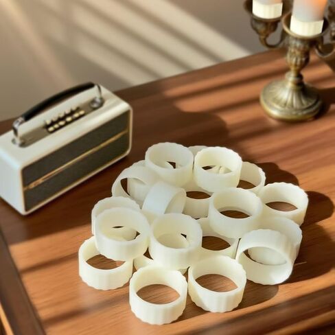 50pcs سيليكون سيليكون سيليكون شموع للشموع الفاتحة ، وأصحاب الشمعة ، حاملي الوتد ، يبقون في وضع ، مناسب لحفلات الزفاف ، المواعيد ، المهرجانات وهدايا ديكور المنزل (أبيض) in Kuwait