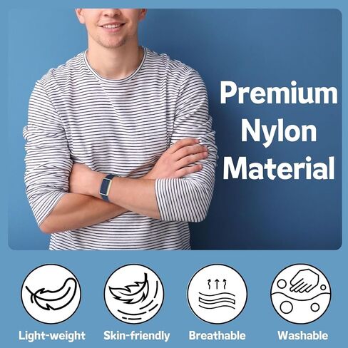 Vanet Nylon Straps Compatible with Polar Loop Bands/Polar 360 Replacement, Elastic Woven Strap Breathable Sport Adjustable Stretchy Braided Hook & Loop Wristbands for Men Women [NO Tracker], Small in Kuwait