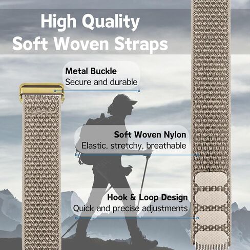 Vanet Nylon Straps Compatible with Polar Loop Bands/Polar 360 Replacement, Elastic Woven Strap Breathable Sport Adjustable Stretchy Braided Hook & Loop Wristbands for Men Women [NO Tracker], Small in Kuwait