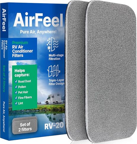 فلتر تيار متردد ممتاز RV - فلاتر RV بديلة ثلاثية المراحل متوافقة مع مكيف هواء Furrion Chill سلسلة FACT12CA - مرشحات تيار متردد 9 بوصة × 14 بوصة للتخييم، والمنزل المتنقل، ومقطورة السفر، والعجلة الخامسة - فلتر واحد in Kuwait