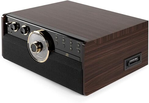 Victrola Empire Signature 7-in-1 Wood Mid Century Modern Bluetooth Record Player in Saudi Arabia