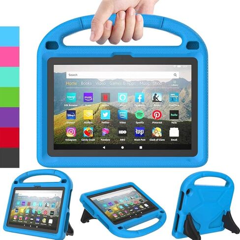حافظة تابلت Fire HD 10 & Fire HD 10 Plus للأطفال (الجيل 13/11، إصدار 2023/2021) - غطاء DICEKOO خفيف الوزن مقاوم للصدمات مع حامل لجهاز Kindle Fire HD 10 Kids Tablet وKids Pro Tablet - وردي in Kuwait
