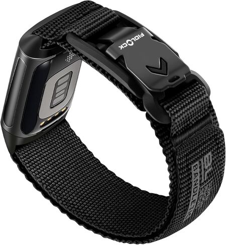 حزام رياضي Bandletic متوافق مع نطاقات Fitbit Charge 6/5 للرجال والنساء، أشرطة معصم متينة من النايلون الناعم مع إبزيم مغناطيسي على شكل حرف V لمتتبع اللياقة البدنية Fitbit Charge 5/6 in Kuwait
