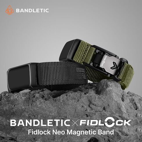 حزام رياضي Bandletic متوافق مع نطاقات Fitbit Charge 6/5 للرجال والنساء، أشرطة معصم متينة من النايلون الناعم مع إبزيم مغناطيسي على شكل حرف V لمتتبع اللياقة البدنية Fitbit Charge 5/6 in Kuwait