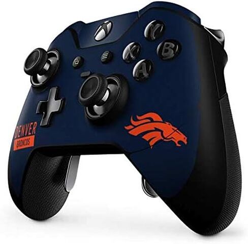 غلاف Skinit المخصص للألعاب متوافق مع وحدة تحكم Xbox One Elite - تصميم سلسلة الأداء الأزرق المرخص رسميًا من الدوري الوطني لكرة القدم الأمريكية (NFL Denver Broncos). in Kuwait