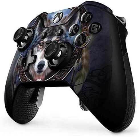 غلاف Skinit المخصص للألعاب متوافق مع وحدة تحكم Xbox One Elite - تصميم رموز Tate and Co. Wolf المرخص رسميًا in Saudi Arabia