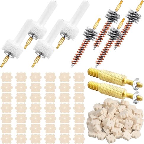 LemonRoad 70 Pcs Chamber Cleaning Tool Kits Include 4 Chamber Brush 4 Cotton Mop 60 Pcs. 223/5.56. 300 Blackout Wool Star Pads and 2 Rod Fitting Adapter for Gun Cleaning Supplies in Saudi Arabia