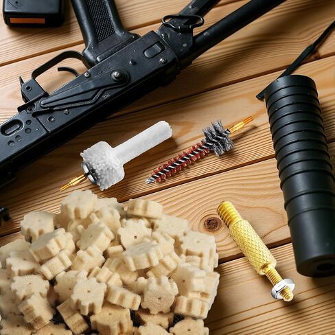 LemonRoad 70 Pcs Chamber Cleaning Tool Kits Include 4 Chamber Brush 4 Cotton Mop 60 Pcs. 223/5.56. 300 Blackout Wool Star Pads and 2 Rod Fitting Adapter for Gun Cleaning Supplies in Saudi Arabia