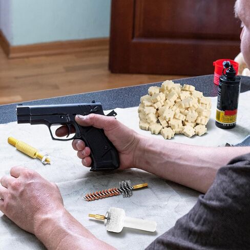 LemonRoad 70 Pcs Chamber Cleaning Tool Kits Include 4 Chamber Brush 4 Cotton Mop 60 Pcs. 223/5.56. 300 Blackout Wool Star Pads and 2 Rod Fitting Adapter for Gun Cleaning Supplies in Saudi Arabia