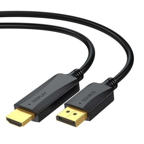 كابل DisplayPort إلى HDMI بطول 10 أقدام، 2 حزمة DP (منفذ عرض) إلى سلك HDMI ذكر إلى ذكر يدعم الفيديو والصوت (4k، 2880P، 2160P، 1440P، 1080P) للكمبيوتر، والشاشة، وجهاز العرض، HDTV-NOT ثنائي الاتجاه in Kuwait