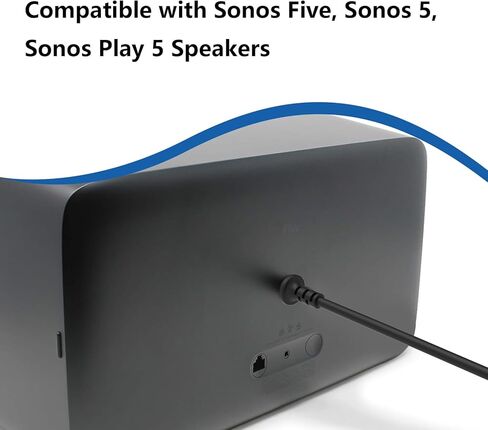 سلك طاقة 8.2FT لمكبرات صوت Sonos المتوافقة مع Sonos Five Play5 Playbase Amp Arc Beam Ray Sub Gen 3 & Mini، سلك تمديد أسود بديل للكابل in Kuwait