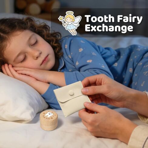 Tooth Fairy Tooth Holder Kit for Kids - Tooth Fairy Box, Coins, Plush Charm & Pouch, Tooth Fairy Gifts for Lost Baby Teeth(Boys) in Saudi Arabia
