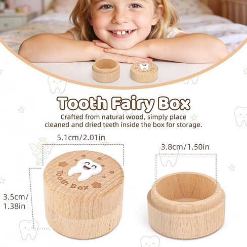 Tooth Fairy Tooth Holder Kit for Kids - Tooth Fairy Box, Coins, Plush Charm & Pouch, Tooth Fairy Gifts for Lost Baby Teeth(Boys) in Saudi Arabia