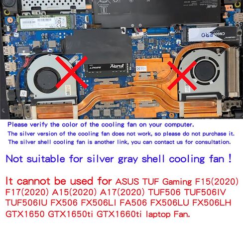 New Replacement Cooling Fans for ASUS TUF A15 F15 A17 F17(2021) RTX30 FA506Q FA506QM FA506QR FA506QE FX506H FX506HC FX506HM FX506HE FX706H FX706HC FA506IC FX506HC FA706QR FA706IC Laptop FNCX FNCY Fan in Saudi Arabia