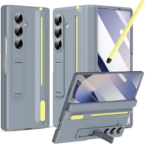 حافظة NINKI لهاتف Samsung Galaxy Z Fold 7 مع حامل قلم S وقلم، وواقي شاشة غير مرئي بمسند وغطاء هاتف حامل مقاوم للسقوط لهاتف Samsung Z Fold 7 مع فتحة قلم S - أزرق ملكي in Kuwait