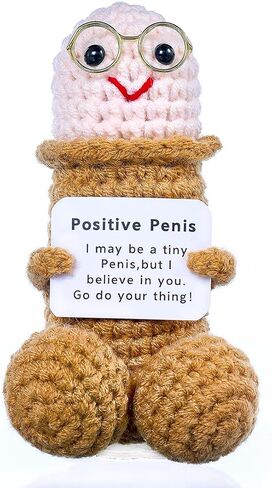 Funny Gag Poop Emotional Support Stuffed Positive Cochet Animals Pickle Gifts for Adult Men Women Brother,Weird Things Stuff Office Decor (Positive Gag Poo) in Saudi Arabia
