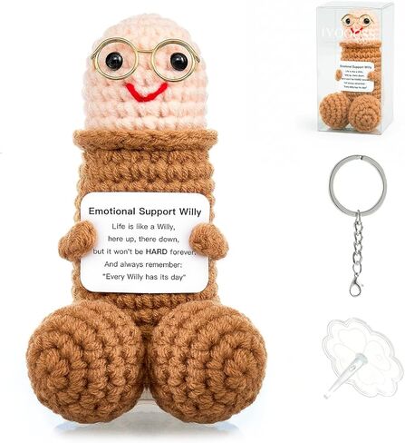 Funny Gag Poop Emotional Support Stuffed Positive Cochet Animals Pickle Gifts for Adult Men Women Brother,Weird Things Stuff Office Decor (Positive Gag Poo) in Saudi Arabia