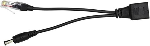 كابل POE، كابل محول طاقة إيثرنت سلبي، مقسم POE، وحدة طاقة RJ45، 12 فولت (أنثى سوداء) in Saudi Arabia
