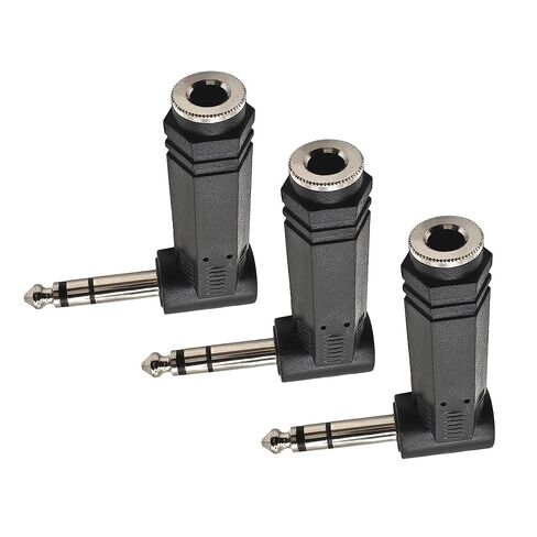 90 Degree 1/4 inch Right Angle Guitar Cable Adapter 6.35mm Male to Female Stereo Audio Connector for Guitar,Headphone,Speaker 3PCS in Saudi Arabia