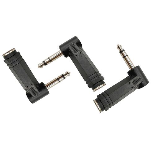 90 Degree 1/4 inch Right Angle Guitar Cable Adapter 6.35mm Male to Female Stereo Audio Connector for Guitar,Headphone,Speaker 3PCS in Saudi Arabia