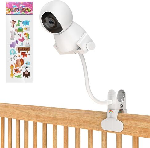 حامل شاشة الطفل المطور - حامل كاميرا الطفل العالمي القابل للتعديل من أجل Hello Baby، Nanit Pro، بصريات الرضع، VTech ومعظم شاشات الأطفال، حامل شاشة ذراع قابل للفصل، حامل مرن لسرير الأطفال in Kuwait