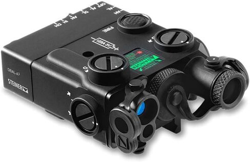 Steiner eOptics DBAL-A3 Dual Beam Aiming Laser Advanced General-Purpose Multi-Function Laser Sight with Visible and IR Beams and Infrared LED Illuminator, Green Laser, Black in Saudi Arabia