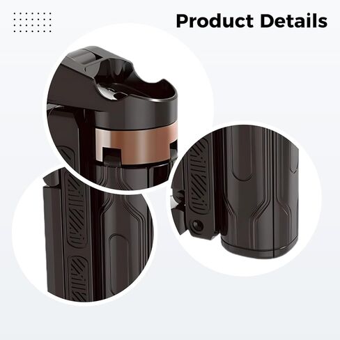 15.7 in Mini Tripod with Integrated Wireless Remote, Portable Selfie Stick, 360° Adjustable for Live Streams and Photography, Black Alloy in Kuwait