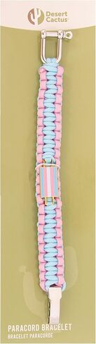 Desert Cactus Transgender Flag Paracord Bracelet - Adjustable Size (Paracord) in Saudi Arabia