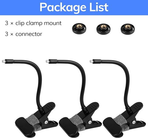 3 Pack Metal Flexible Clip Clamp Mount for Blink Outdoor 4, XT3, XT2, XT, Mini Security Camera (Black-3) in Kuwait