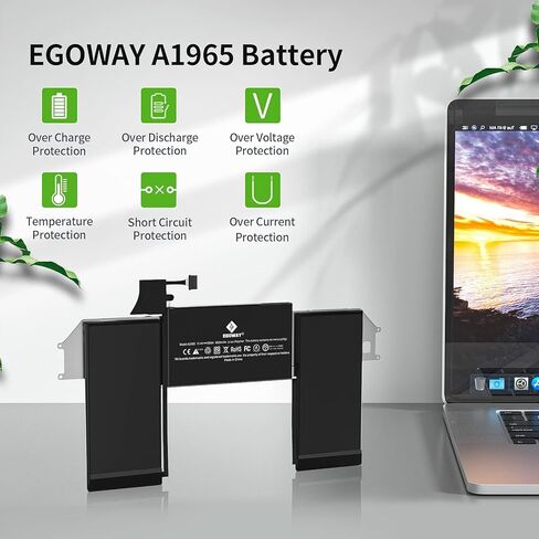 بطارية A1932 A2179، بطارية كمبيوتر محمول بديلة Egoway A1965 لجهاز MacBook Air 13 بوصة (أواخر 2018 2019 2020)، سهلة التركيب مع الأدوات، EMC 3184 3302 (A1713) in Saudi Arabia