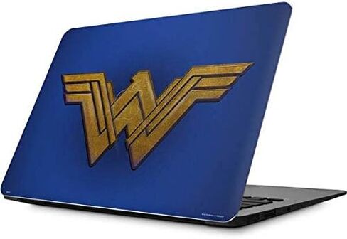 ملصق Skinit للكمبيوتر المحمول متوافق مع جهاز MacBook Air 13.3 (2010-2017) - تصميم شعار كبير مرخص رسميًا من Warner Bros Wonder Woman in Kuwait