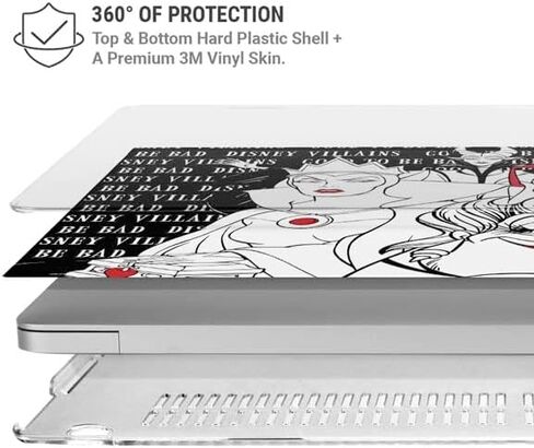 Skinit Case + Skin Compatible with MacBook Air 13in M1 (2021) - Officially Licensed Disney Disney Villains Design in Kuwait