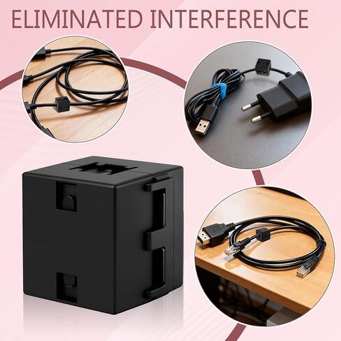 Windspeed 6Pcs Ferrite Chokes 13MM/0.5 in Ferrite Beads Snap on RFI EMI Noise Suppressor Cable Clip for Thick Video Cable Power Cord/USB/Audio Cable Noise Reduction(Inner Diameter 0.5 in) in Saudi Arabia