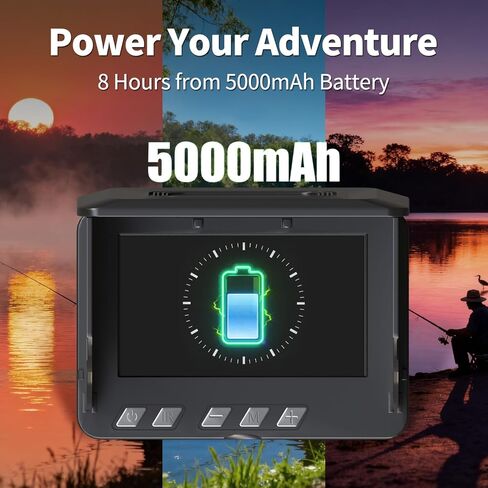 Underwater Fishing Camera,4.3 Inch HD Fishing Camera with 12 Infrared Night Vision Lights, 1000TVL Wide Angle IP68 Waterproof Fishing Camera for Lake Boat Kayak Ice Fishing in Saudi Arabia