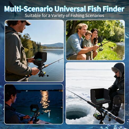 Underwater Fishing Camera,4.3 Inch HD Fishing Camera with 12 Infrared Night Vision Lights, 1000TVL Wide Angle IP68 Waterproof Fishing Camera for Lake Boat Kayak Ice Fishing in Saudi Arabia