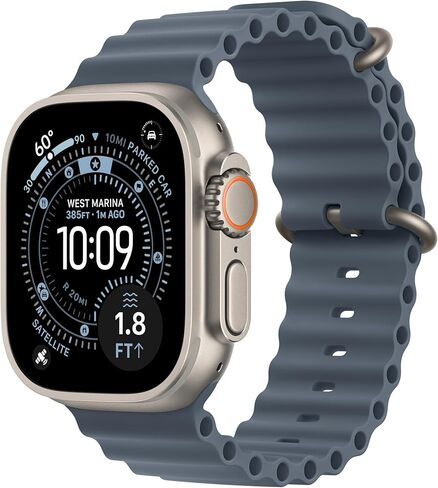 Apple Watch Ultra 3 [GPS + Cellular 49mm] Running & Multisport Smartwatch w/Rugged Titanium Case w/Black Titanium Milanese Loop - M. Satellite Communications, Advanced Health & Fitness Tracking in Saudi Arabia