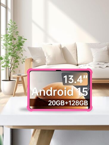 حافظة تابلت TECLAST T65 2025 مقاس 13.4 بوصة، حامل من السيليكون الناعم BOVUGAC قابل للتعديل مضاد للصدمات مناسب للأطفال لجهاز TECLAST T65 13.4 بوصة (Rosered) in Kuwait