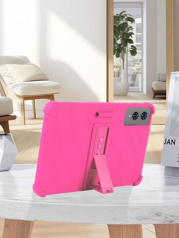 حافظة تابلت TECLAST T65 2025 مقاس 13.4 بوصة، حامل من السيليكون الناعم BOVUGAC قابل للتعديل مضاد للصدمات مناسب للأطفال لجهاز TECLAST T65 13.4 بوصة (Rosered) in Kuwait