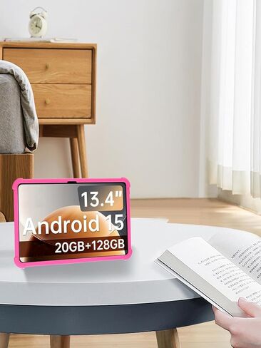 حافظة تابلت TECLAST T65 2025 مقاس 13.4 بوصة، حامل من السيليكون الناعم BOVUGAC قابل للتعديل مضاد للصدمات مناسب للأطفال لجهاز TECLAST T65 13.4 بوصة (Rosered) in Kuwait