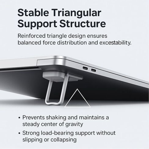 2PCS Mini Laptop Stand for Desk, Portable Keyboard Riser for Desk, Foldable Invisible Office Desk Accessories, Adjustable Computer Keyboard Stand for 10–18'' Laptops & Tablets in Saudi Arabia