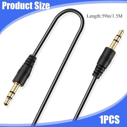 Headphone Cord 3.5mm to 3.5mm Male to Male Audio Cable Headphone Cable Replacement Audio Wire 3.5 mm to 3.5 mm Compatible with Most Headphones Replacement in Saudi Arabia